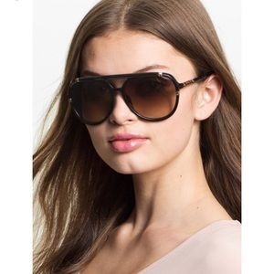 Michael Kors Black Aviator Style Sunglasses